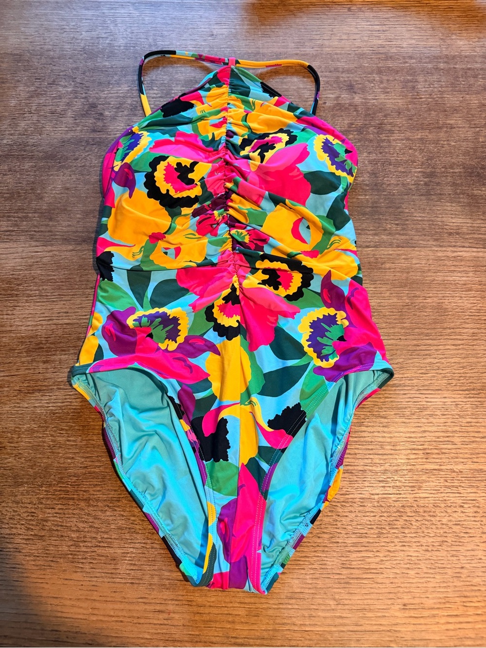 kate spade Floral One-Piece Swimsuit - Pink, Yellow, Teal, Green, Black